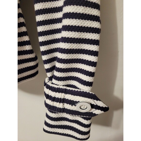 CAbi Drawstring Waist Jacket Women’s Small White Striped Preppy Vacation - Picture 4 of 6